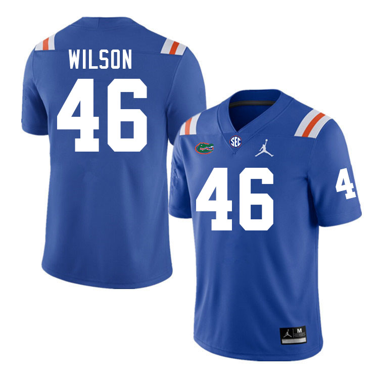 Men #46 Ethan Wilson Florida Gators College Football Jerseys Stitched-Throwback